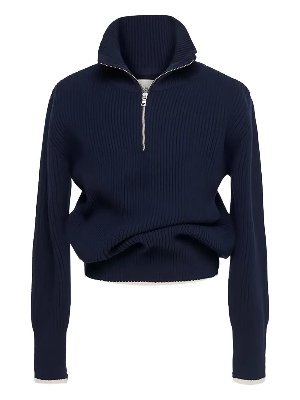 O.FILES zip-up funnel-neck sweater | azul | Image 1