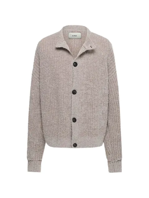 O.FILES buttoned interlaced cardigan