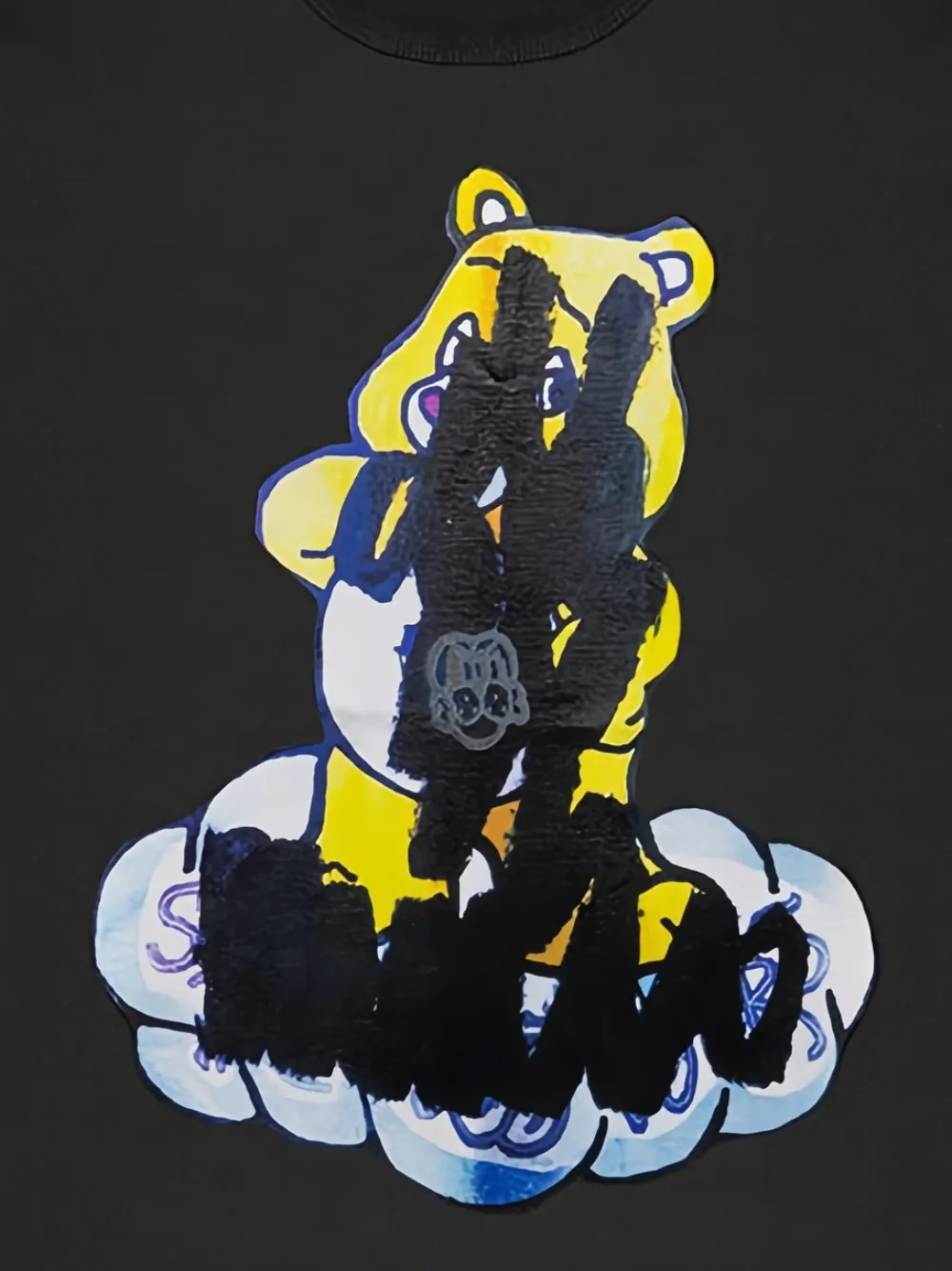 CHITO bear-print T-shirt - Zwart