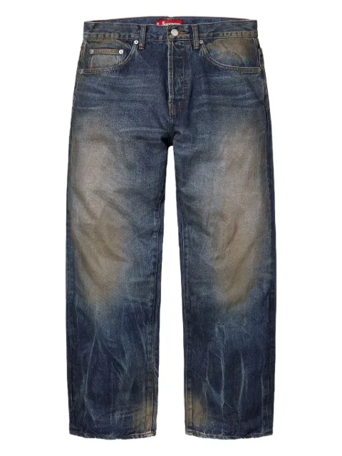 Supreme distressed loose-fit jeans