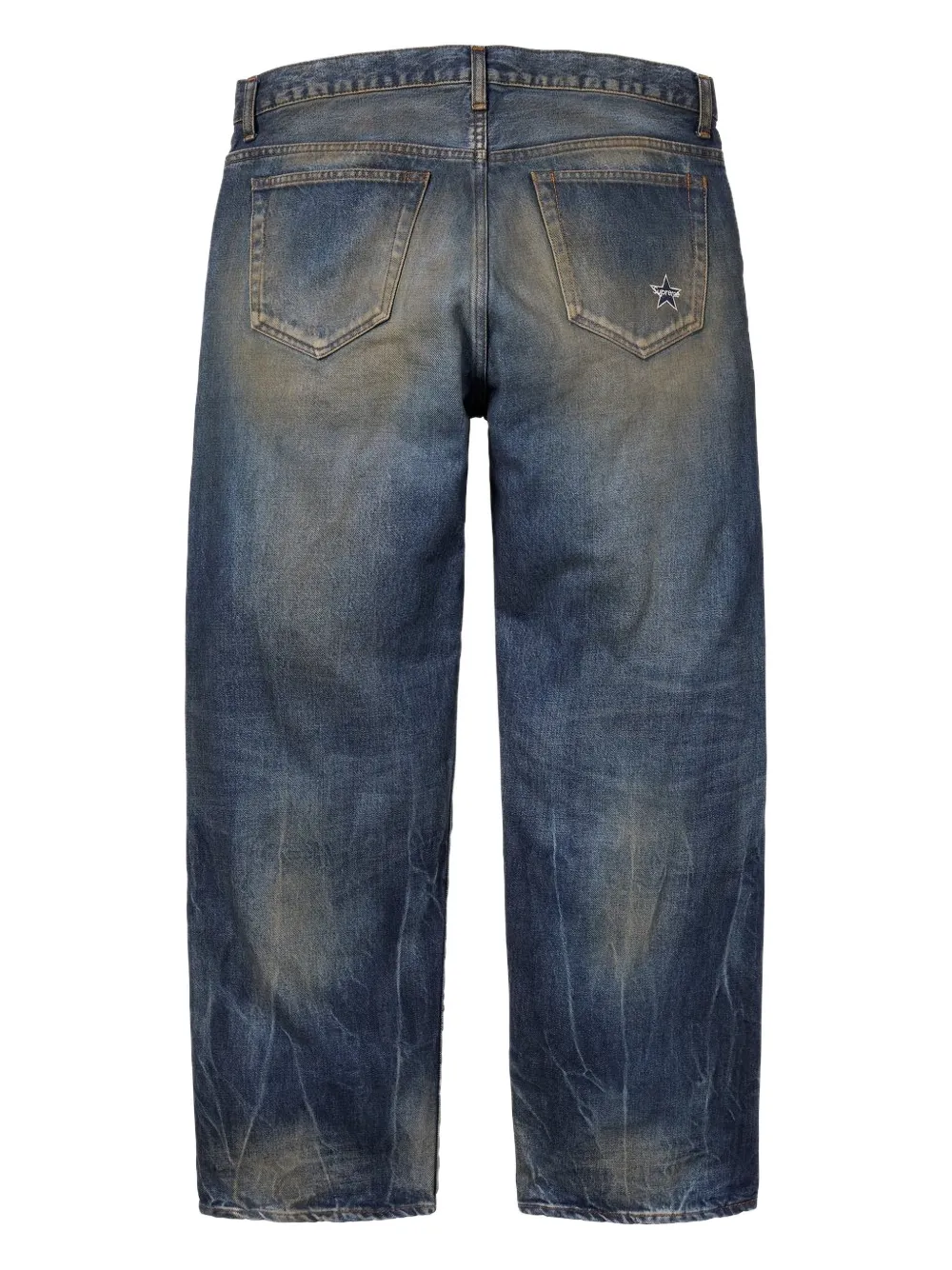 Supreme distressed loose-fit jeans - Blauw