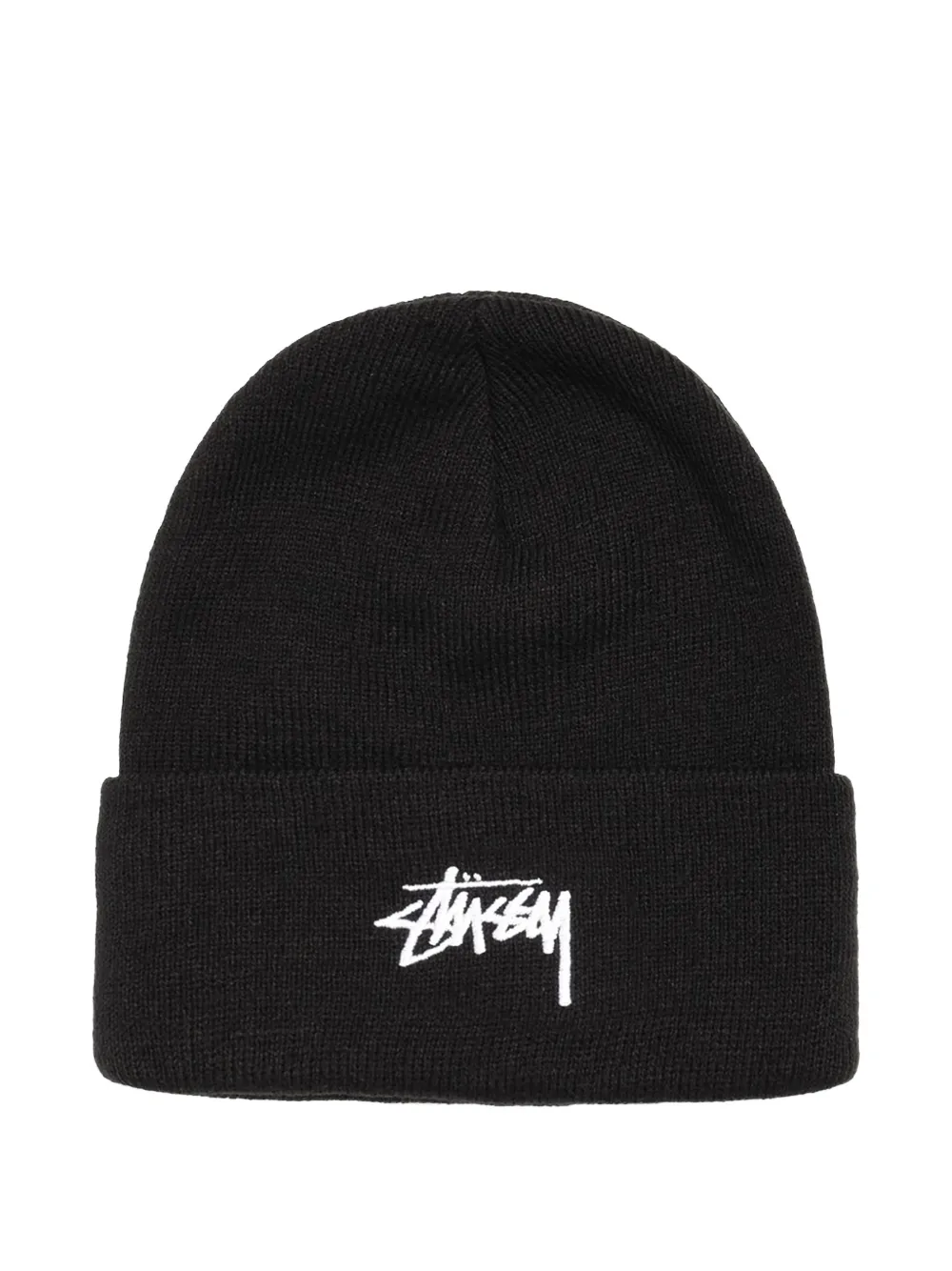 Stüssy Stock logo-embroidered beanie hat - Nero