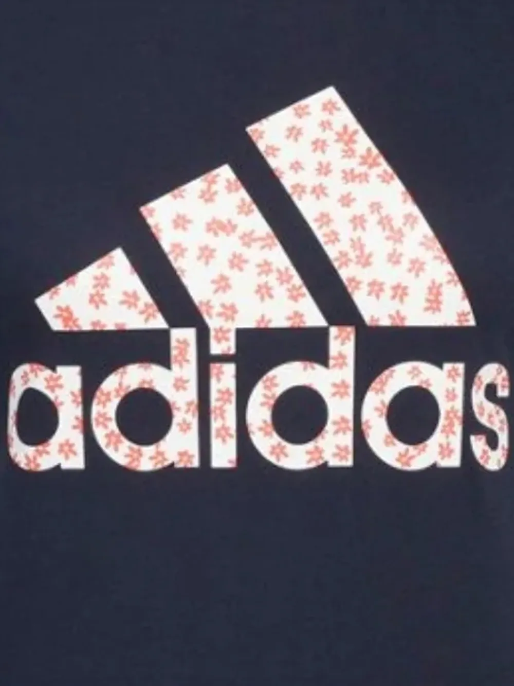 adidas T-shirt met logo en bloemenprint Blauw