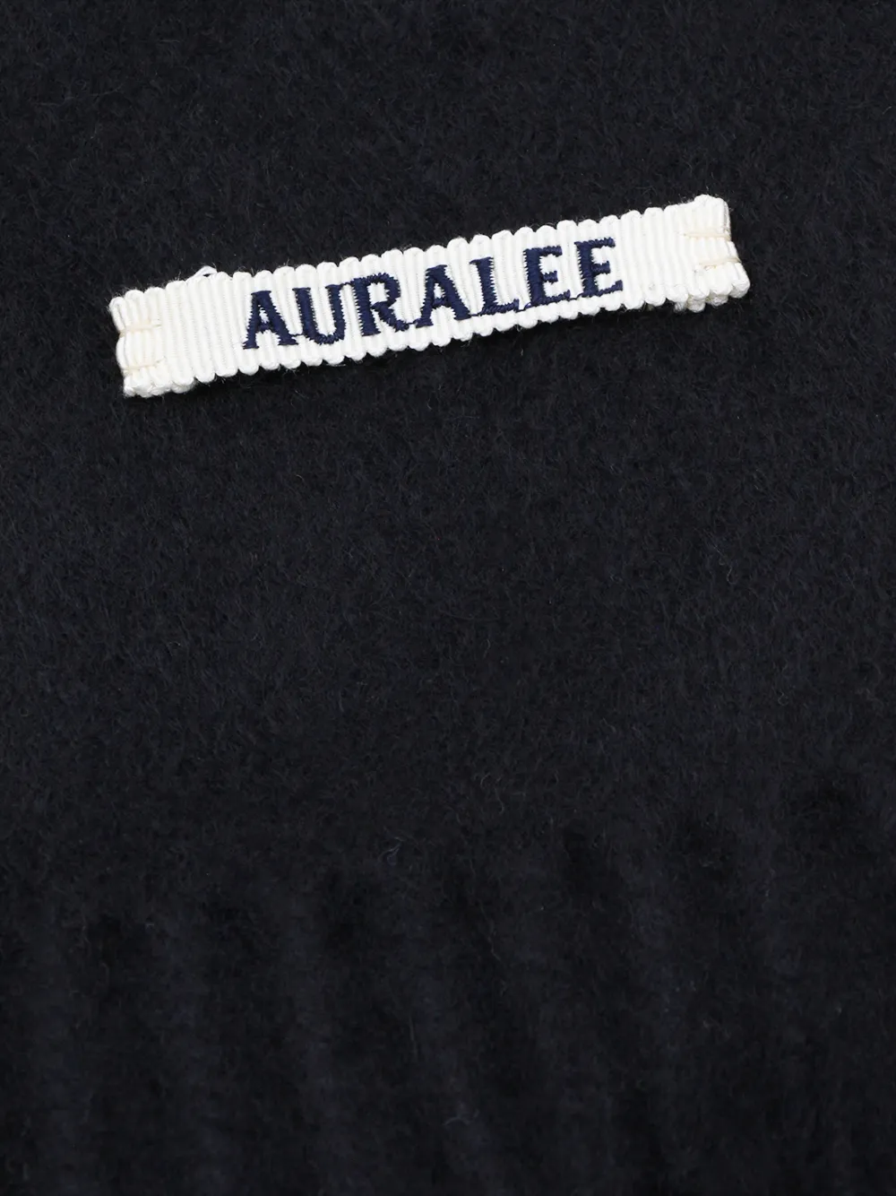 Auralee fringed scarf - Zwart