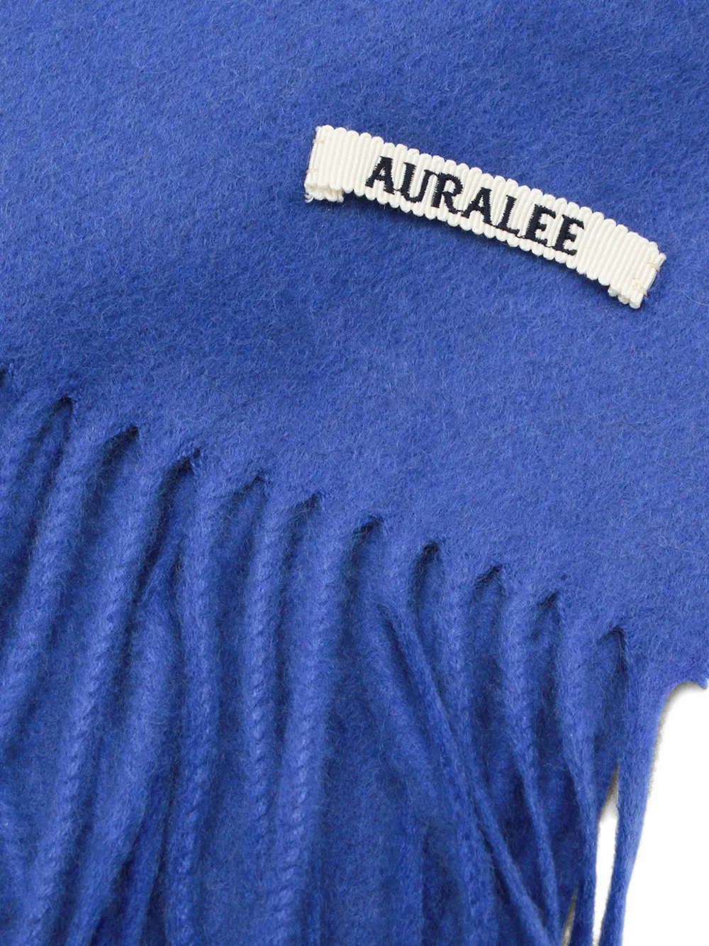 Auralee fringed scarf - Blauw