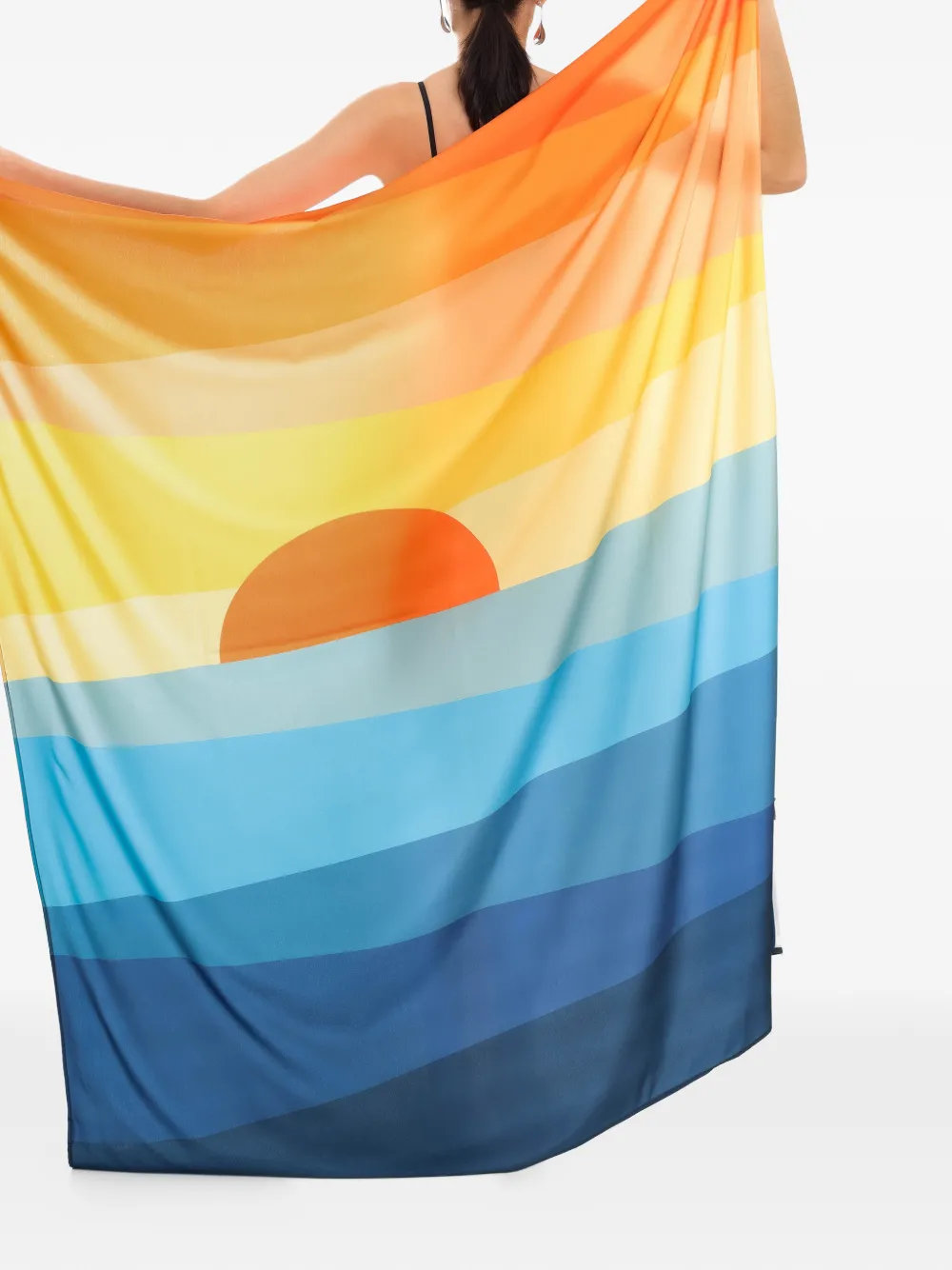 Amapô Sunset Print Scarf In Multi