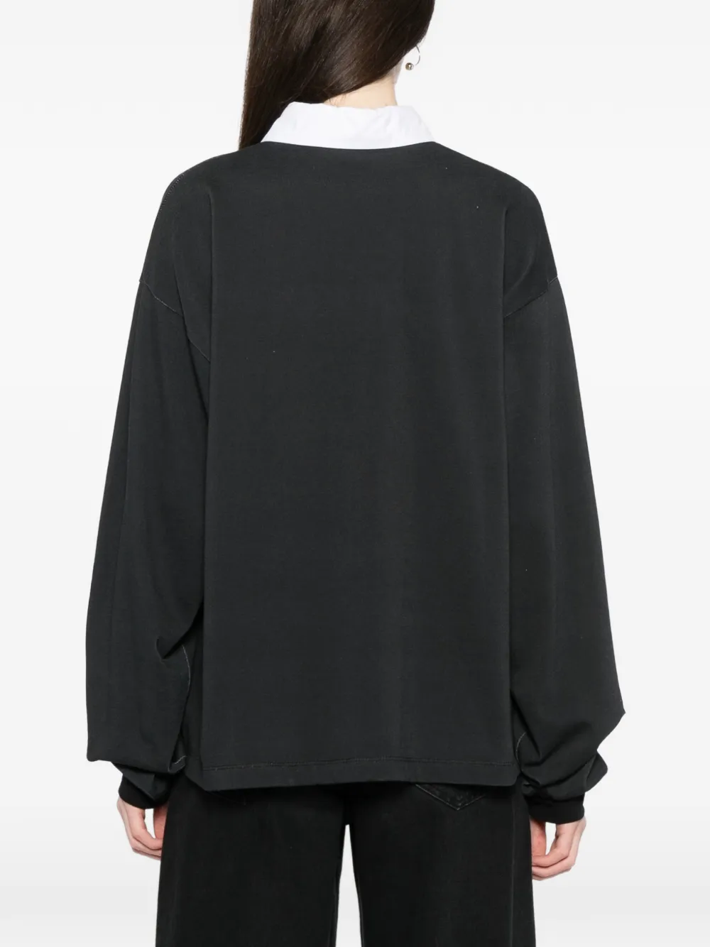 Cynthia Rowley Sweater met bloemenprint en polokraag Zwart