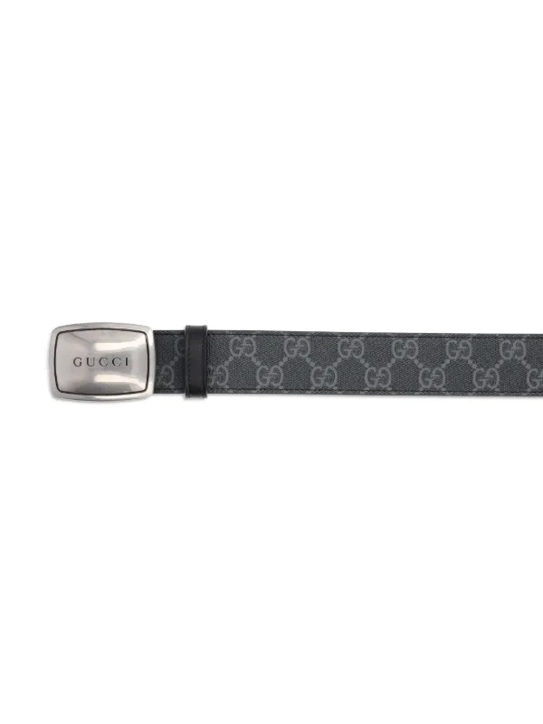 Gucci Logo Buckle Belt | Grey | FARFETCH