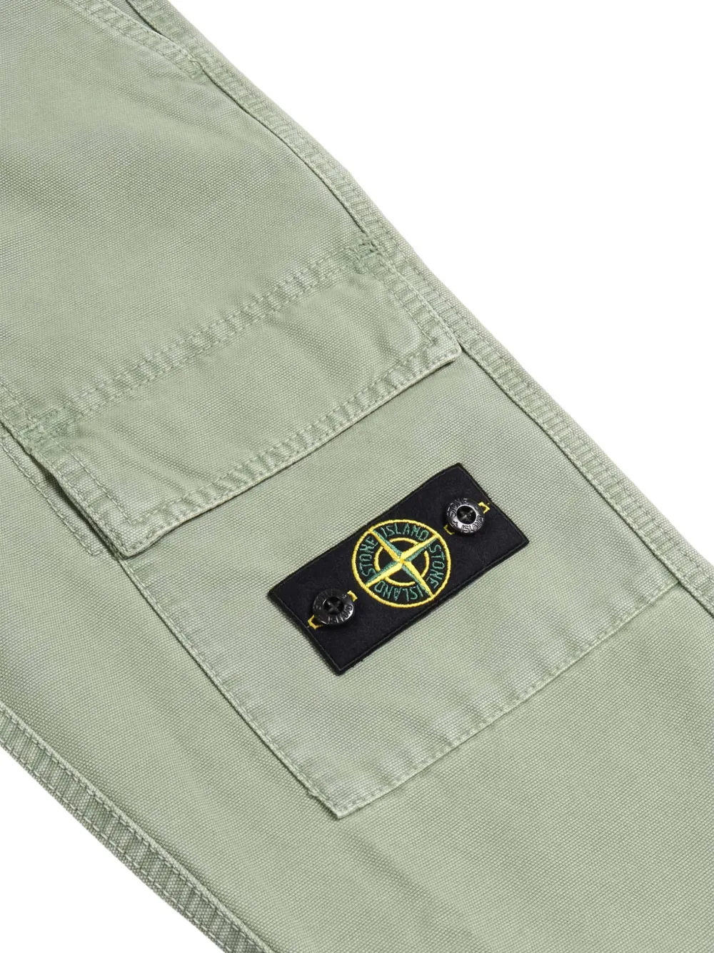 Stone Island Junior Broek met cargozak Groen