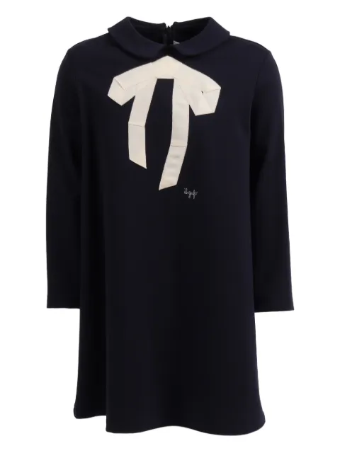 Il Gufo bow-detail collared dress