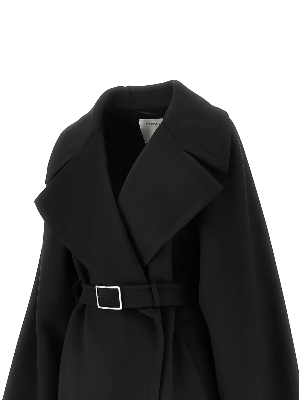 Sportmax belted coat - Zwart