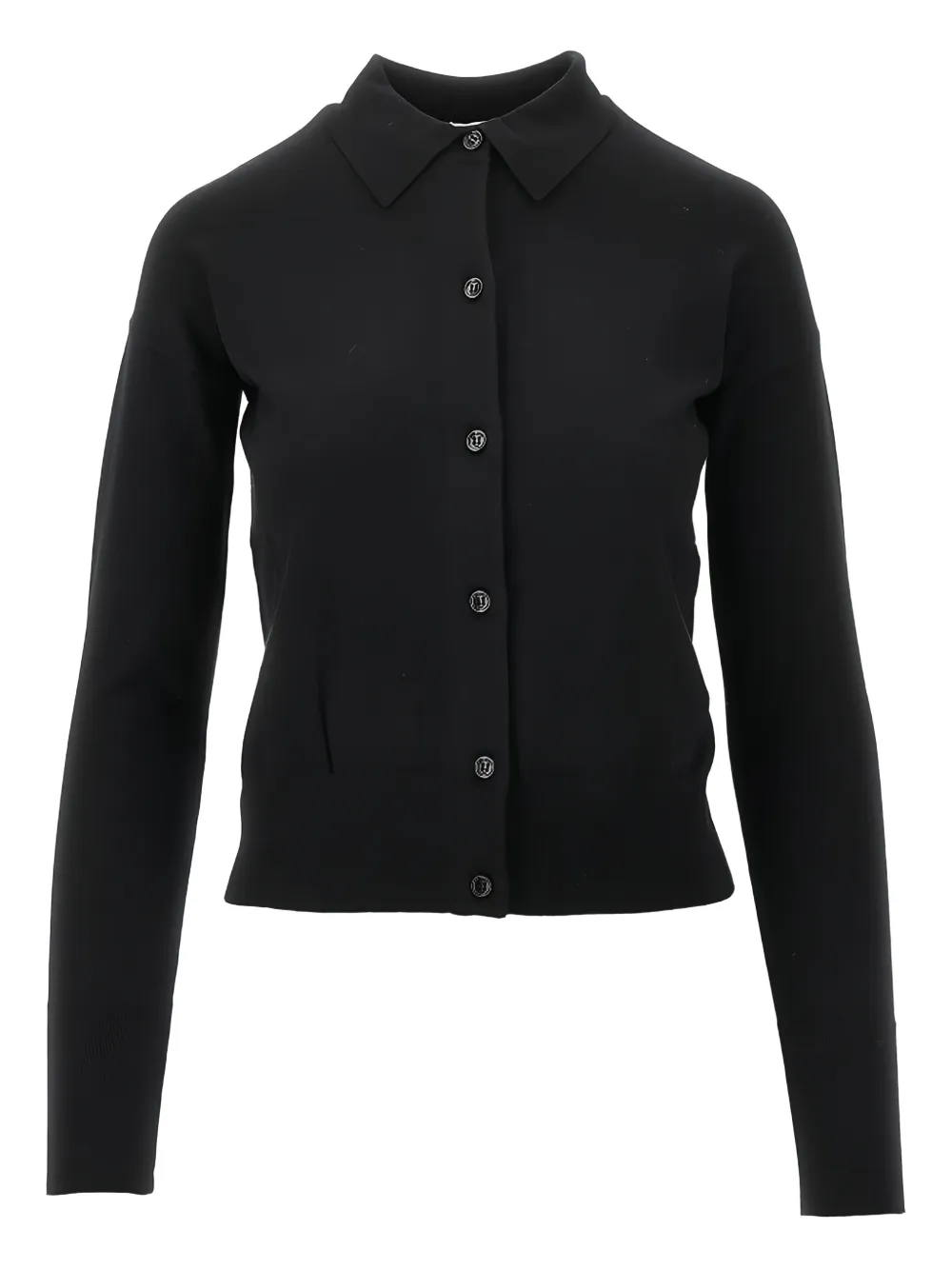 Max Mara Buttoned Cardigan In Black