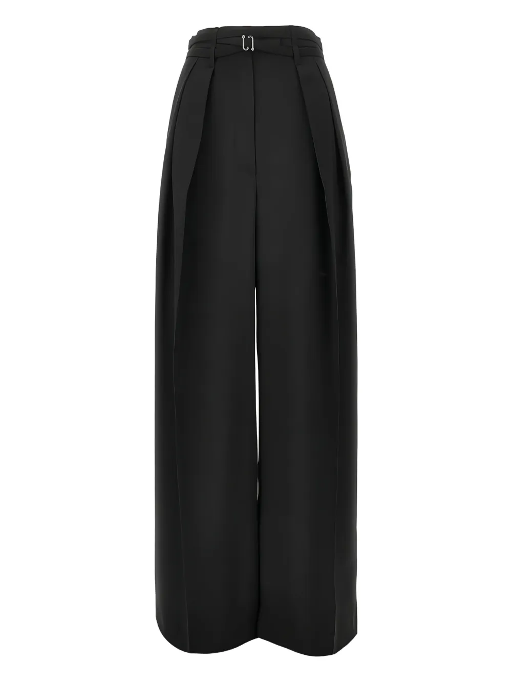 Sportmax Buckle-detail Trousers In Blue