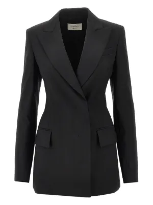 Max Mara ストライプ ダブルジャケット | ブラック | FARFETCH JP