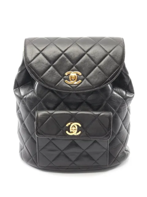 CHANEL Pre-Owned 1994-1996 CC Quilted Lambskin backpack