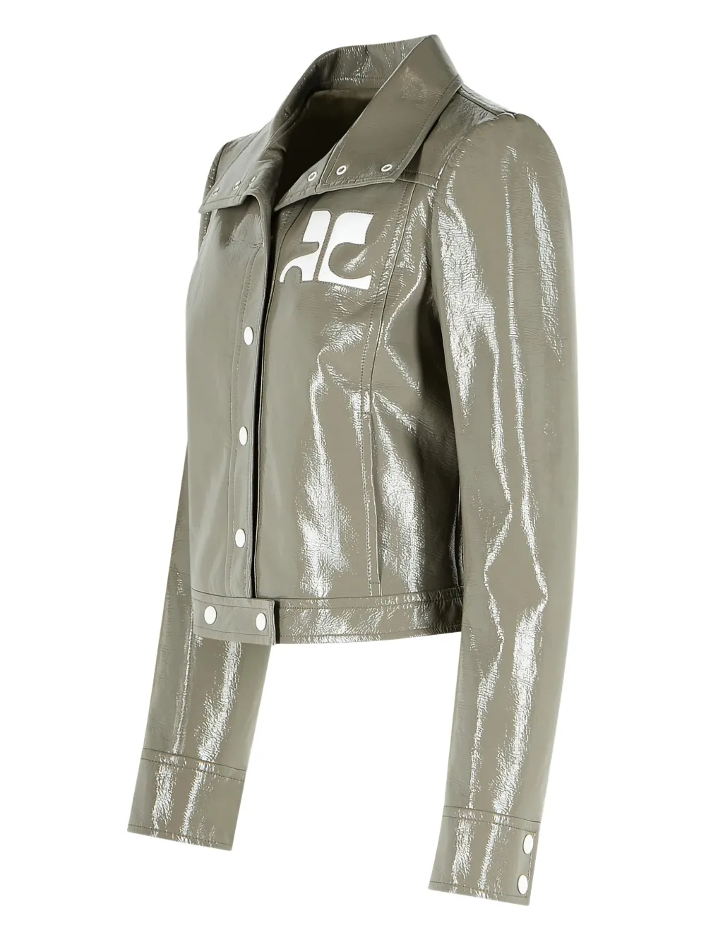 Courrèges Reedition Logo-detail Jacket In Gray