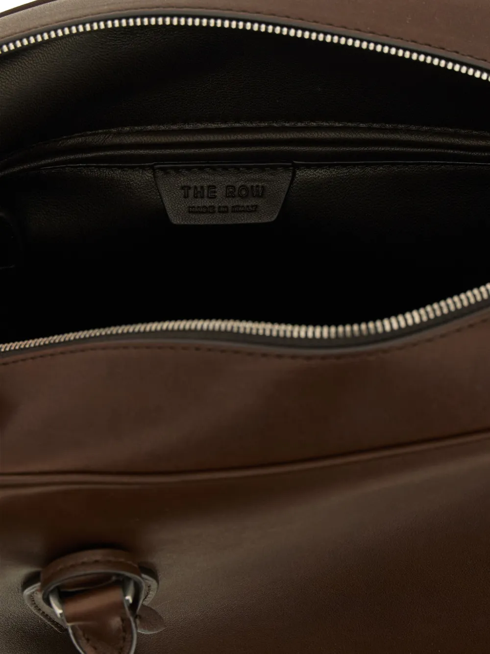 The Row India 12.00 Top-handle Bowling Bag In Leather In Brown