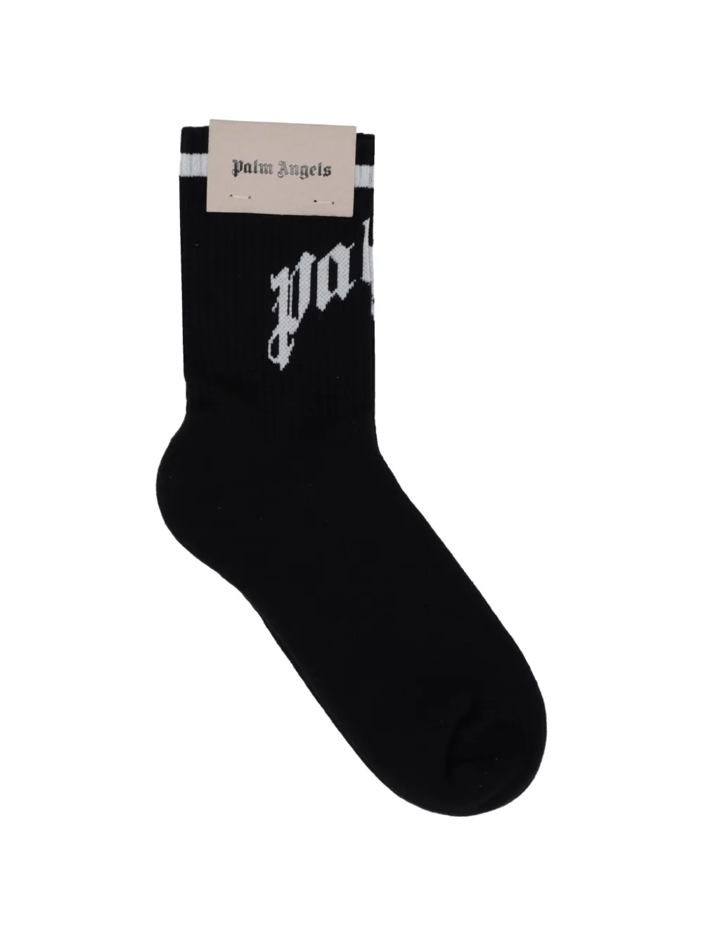 Palm Angels curved-logo socks - Nero