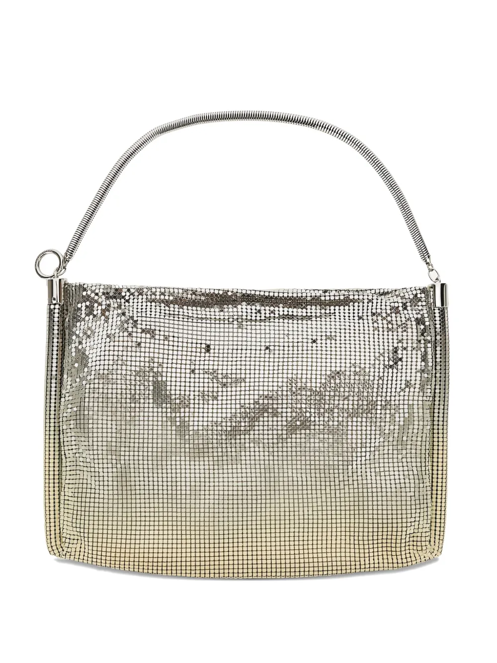 Rabanne Small Pixel Tube Shoulder Bag In Silver
