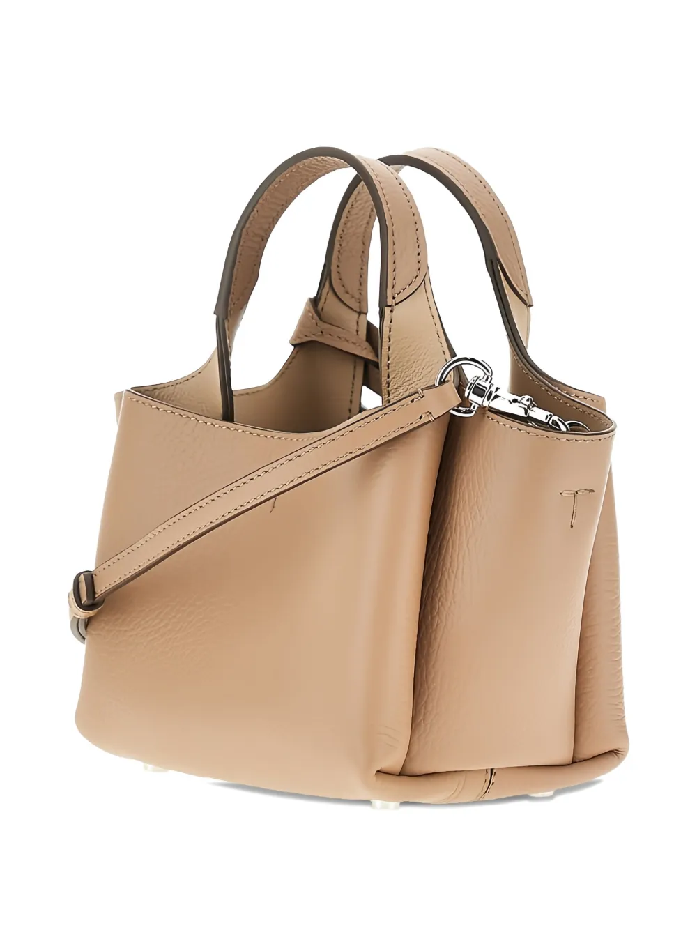 Tod's Leather Tote Bag In Neutral