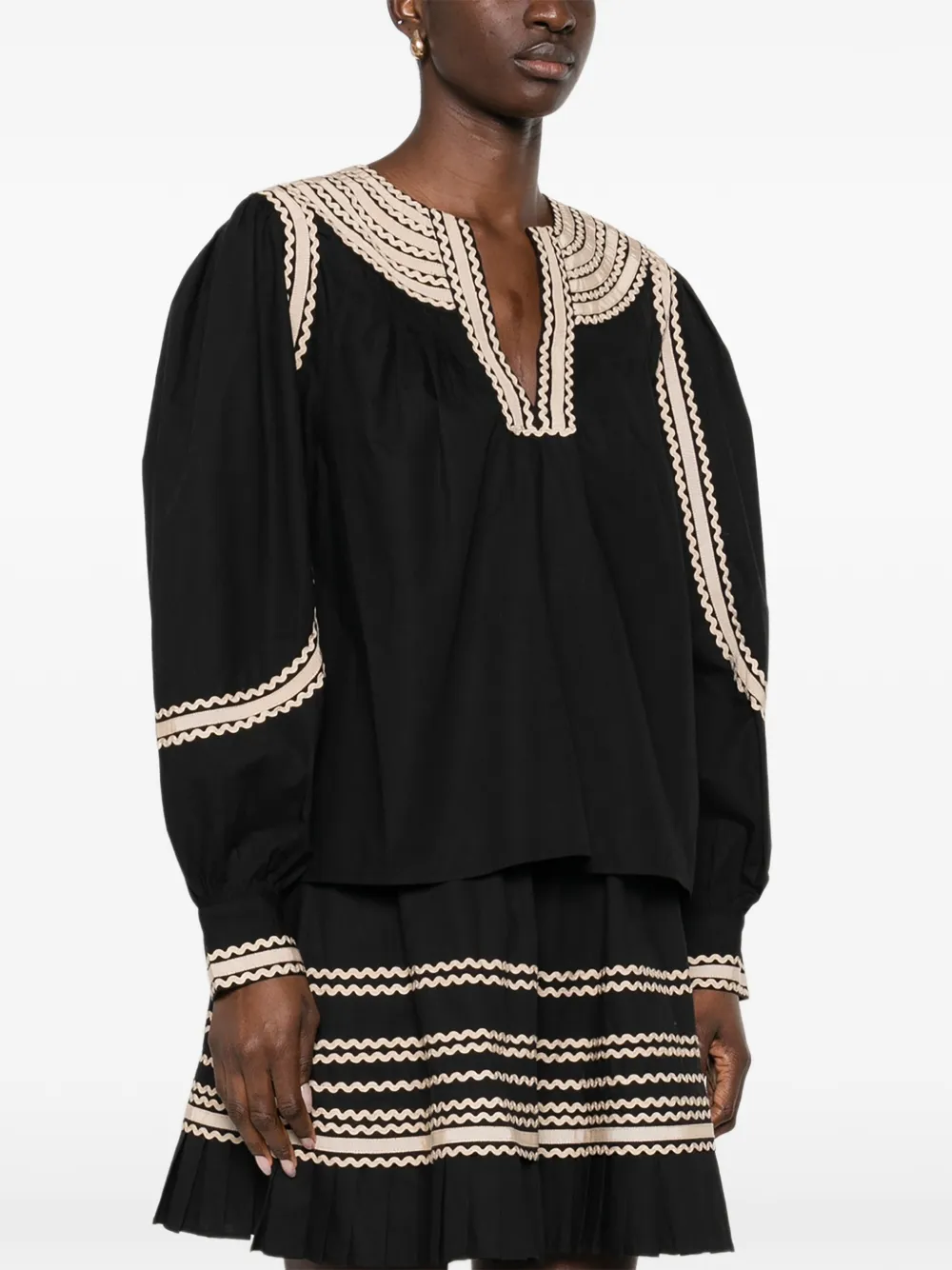  Ulla Johnson Laurenza Blouse - Black 