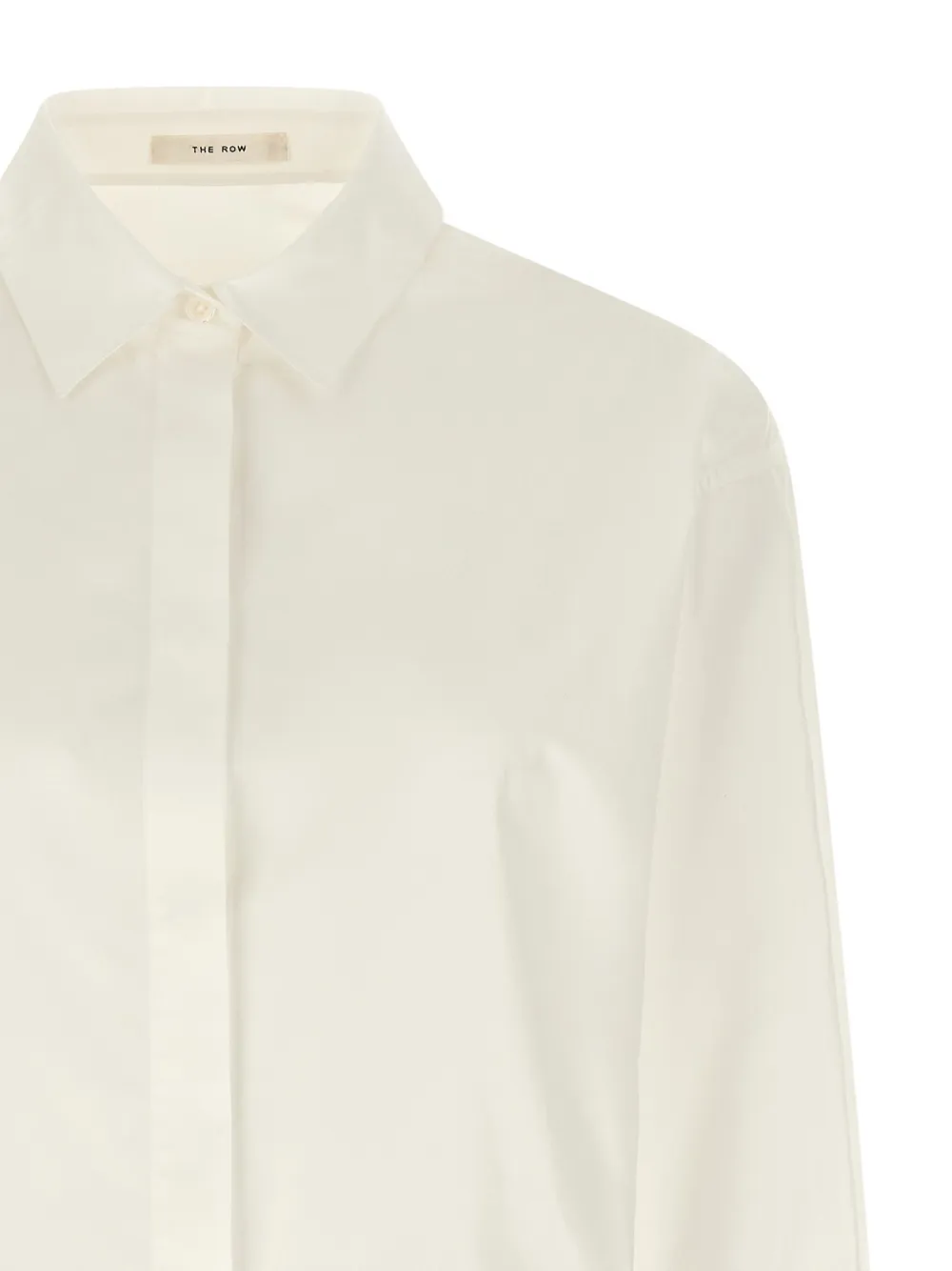 The Row Sadie Tailored Shirt Long Sleeves Buttoned Cuffs In Neutral