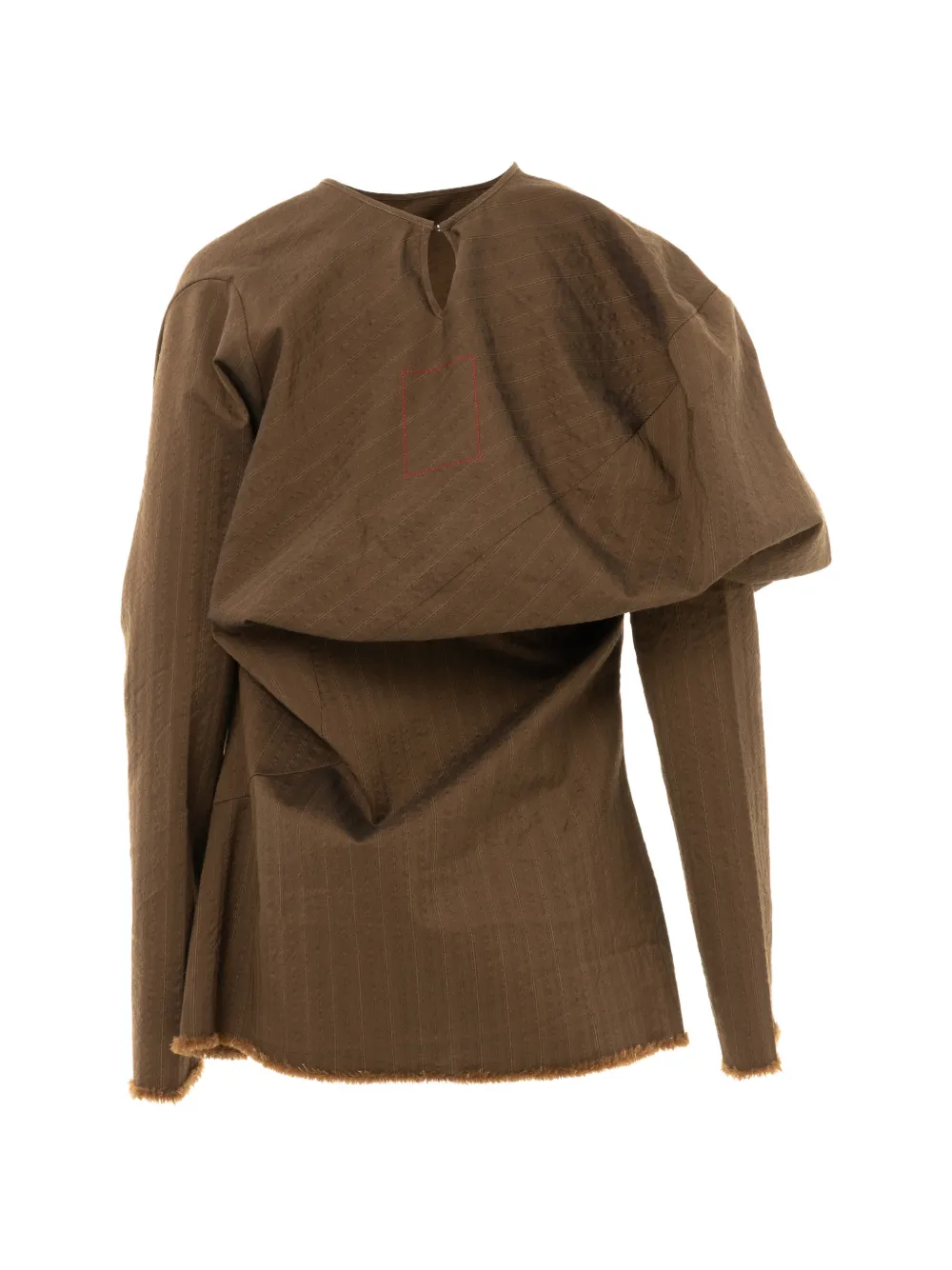 Uma Wang draped fringed top - Marrone