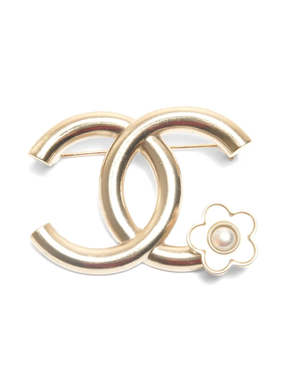 CHANEL Pre-Owned 2018 CC Camellia brooch - Oro