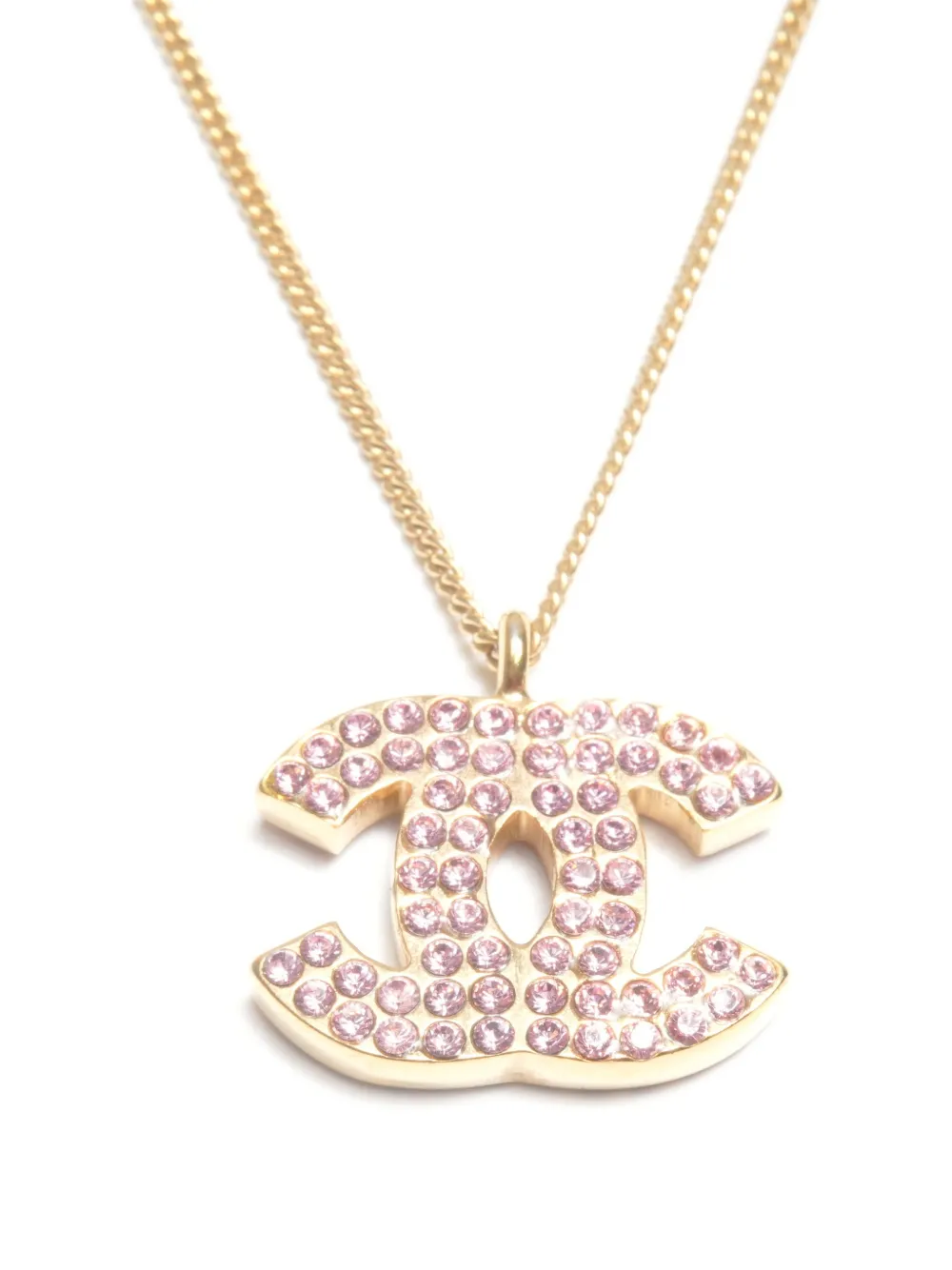 CHANEL Pre-Owned 2002 CC rhinestone necklace | Image 2