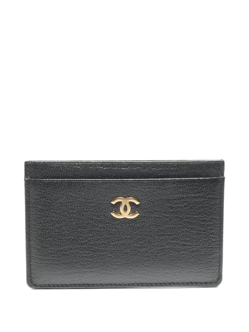 Pre-owned Chanel 2003-2004 Cc Mark Cardholder In Black
