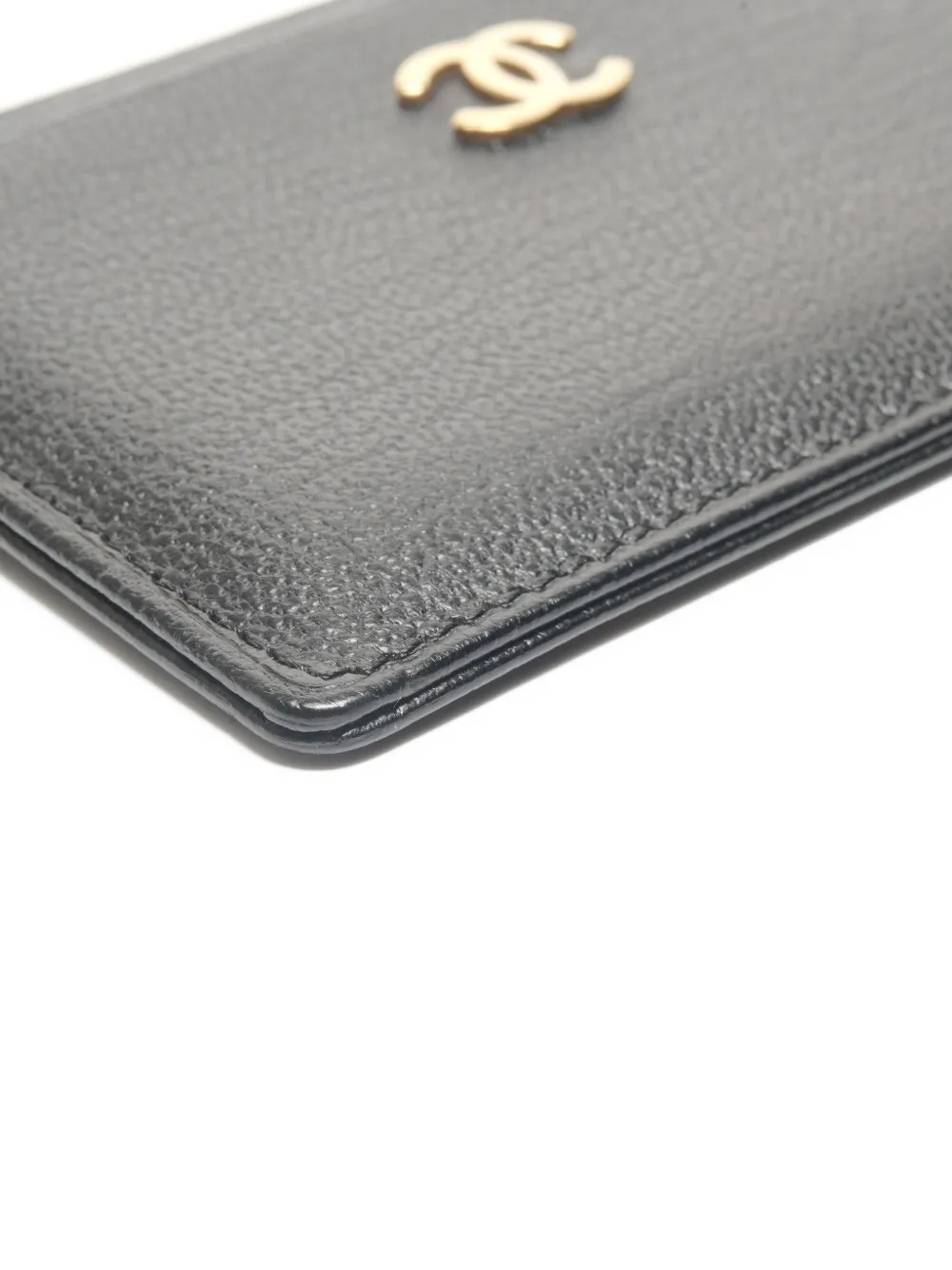 Pre-owned Chanel 2003-2004 Cc Mark Cardholder In Black