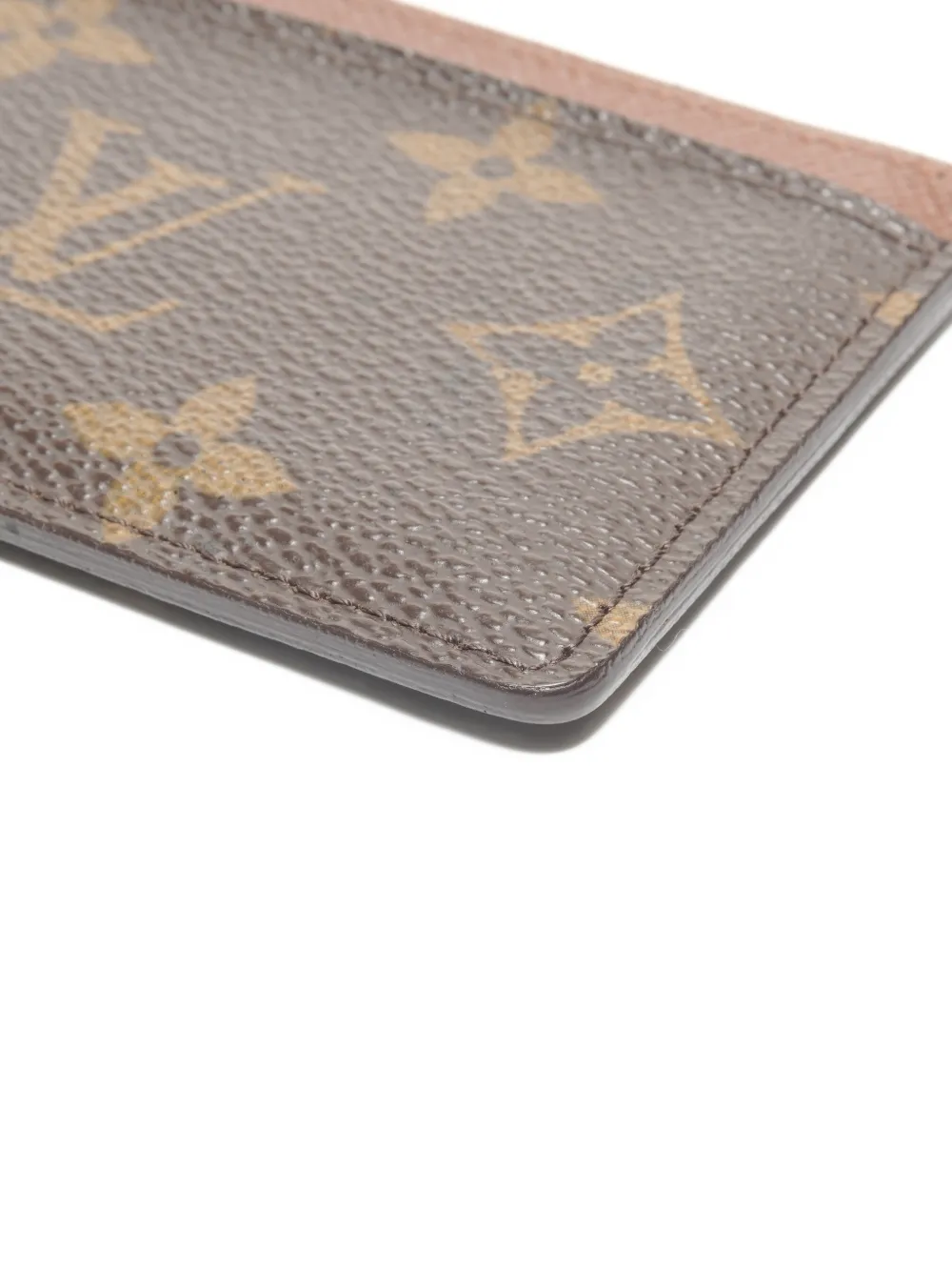 LOUIS VUITTON Pre-owned 2004 Monogram Porte Carte Card Case In Brown