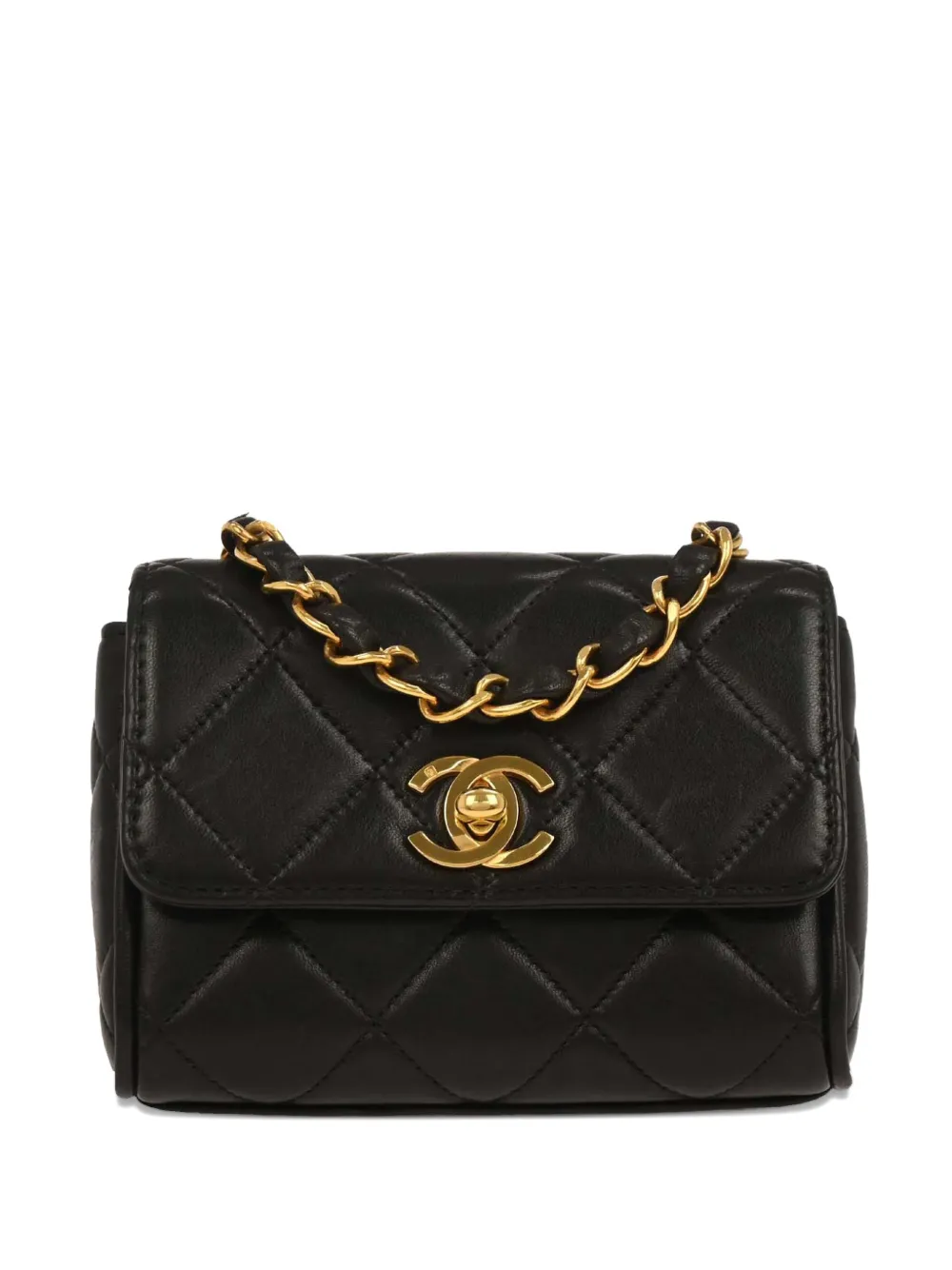 CHANEL Pre-Owned Borsa a spalla Lambskin Chain 1995 - Nero