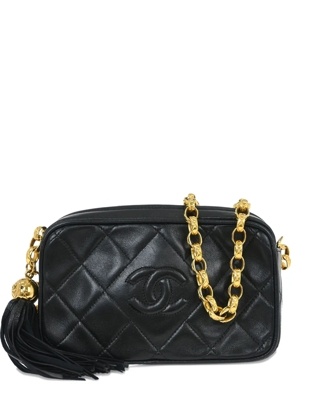 CHANEL Pre-Owned Borsa a tracolla mini in pelle di agnello trapuntata 1992 - Nero