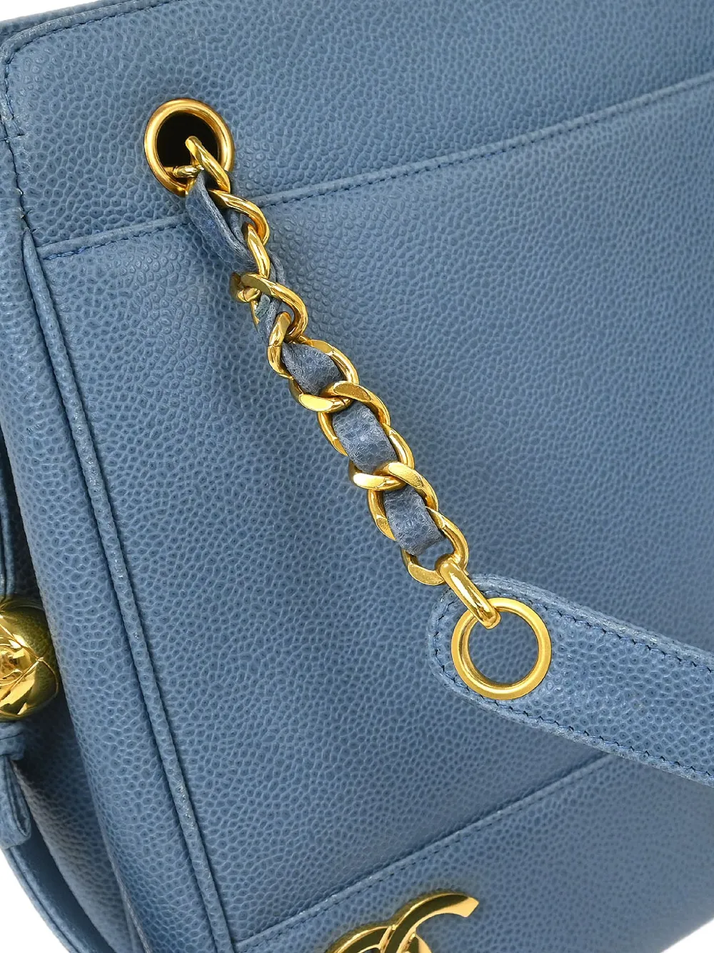 1995 Triple Interlocking Cc Logo Shoulder Bag
