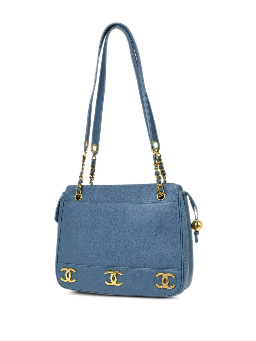 1995 Triple Interlocking Cc Logo Shoulder Bag