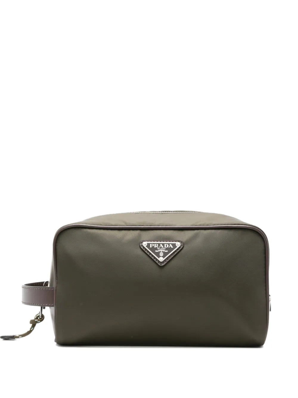 Prada Speedrock logo-plaque clutch bag - Grün