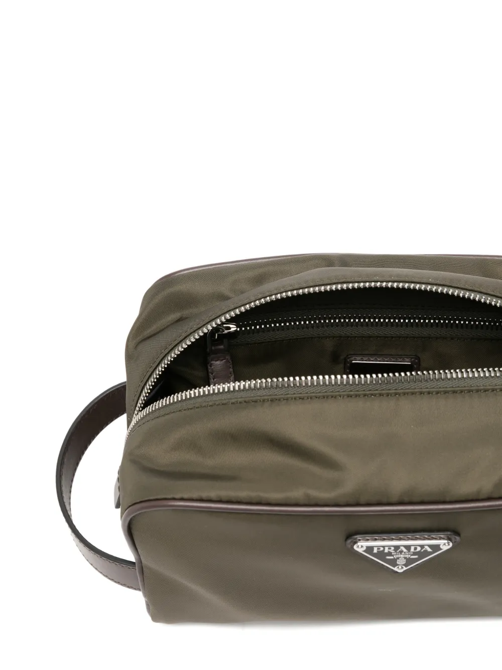 Prada Speedrock clutch met logoplakkaat Groen