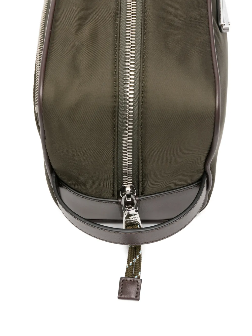 Prada Speedrock clutch met logoplakkaat Groen