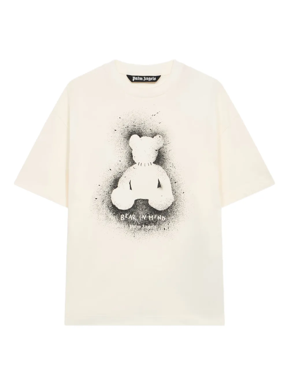 Palm Angels spray bear graphic T-shirt | Neutrals | Image 1