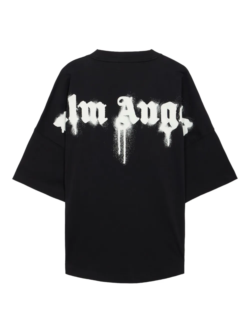 Palm Angels logo print oversized T-shirt - Zwart