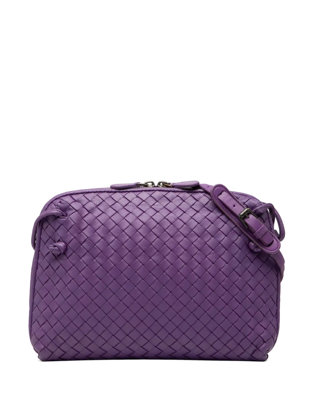 Bottega Veneta Pre-Owned Borsa a tracolla con design Intrecciato Nodini in nappa 2012-2025 - Viola