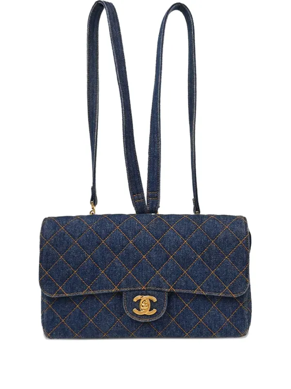 CHANEL Pre-Owned 1996-1997 デニム バックパック | ブルー | FARFETCH JP