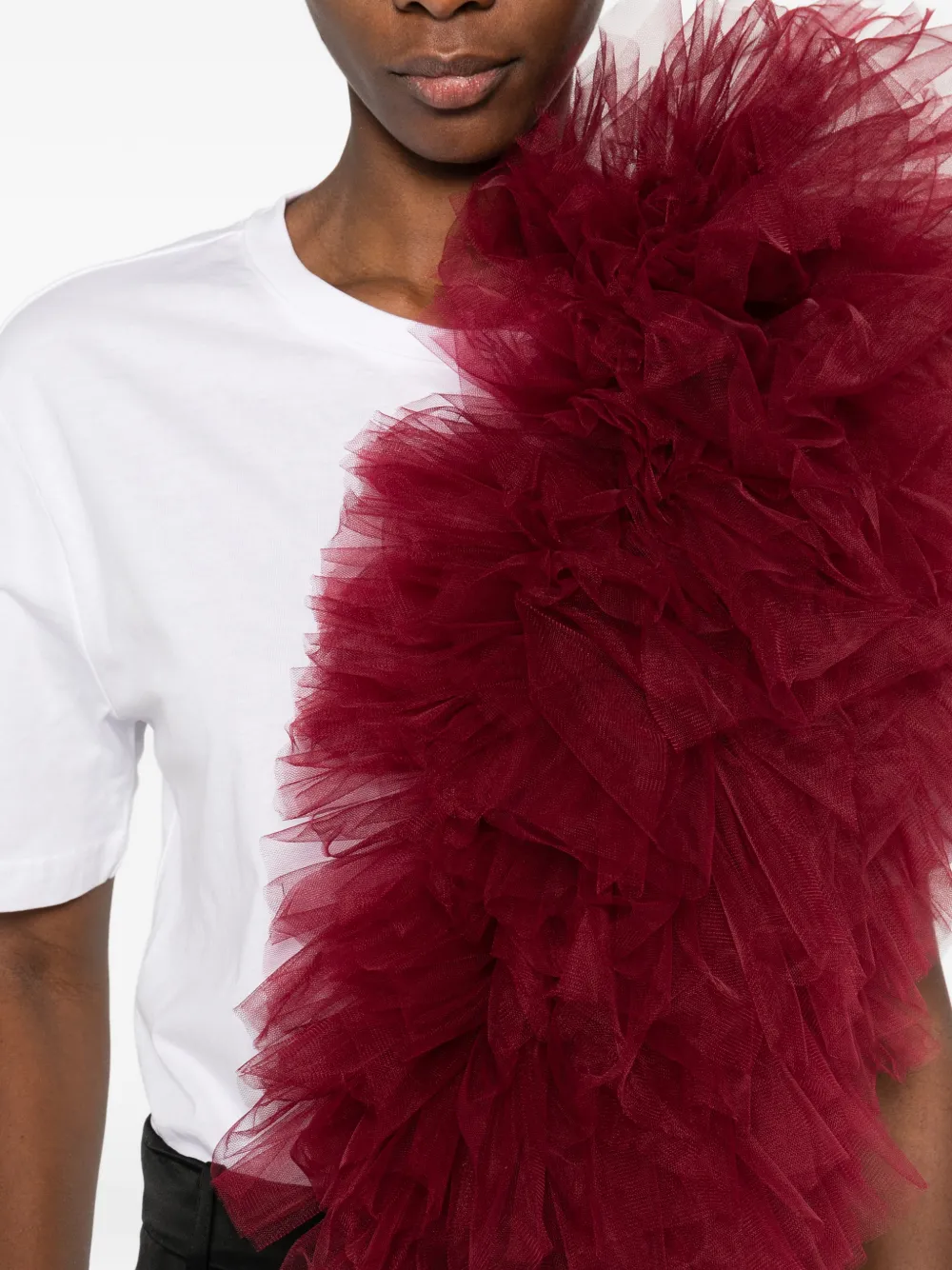 Ruffled-Detail T-Shirt