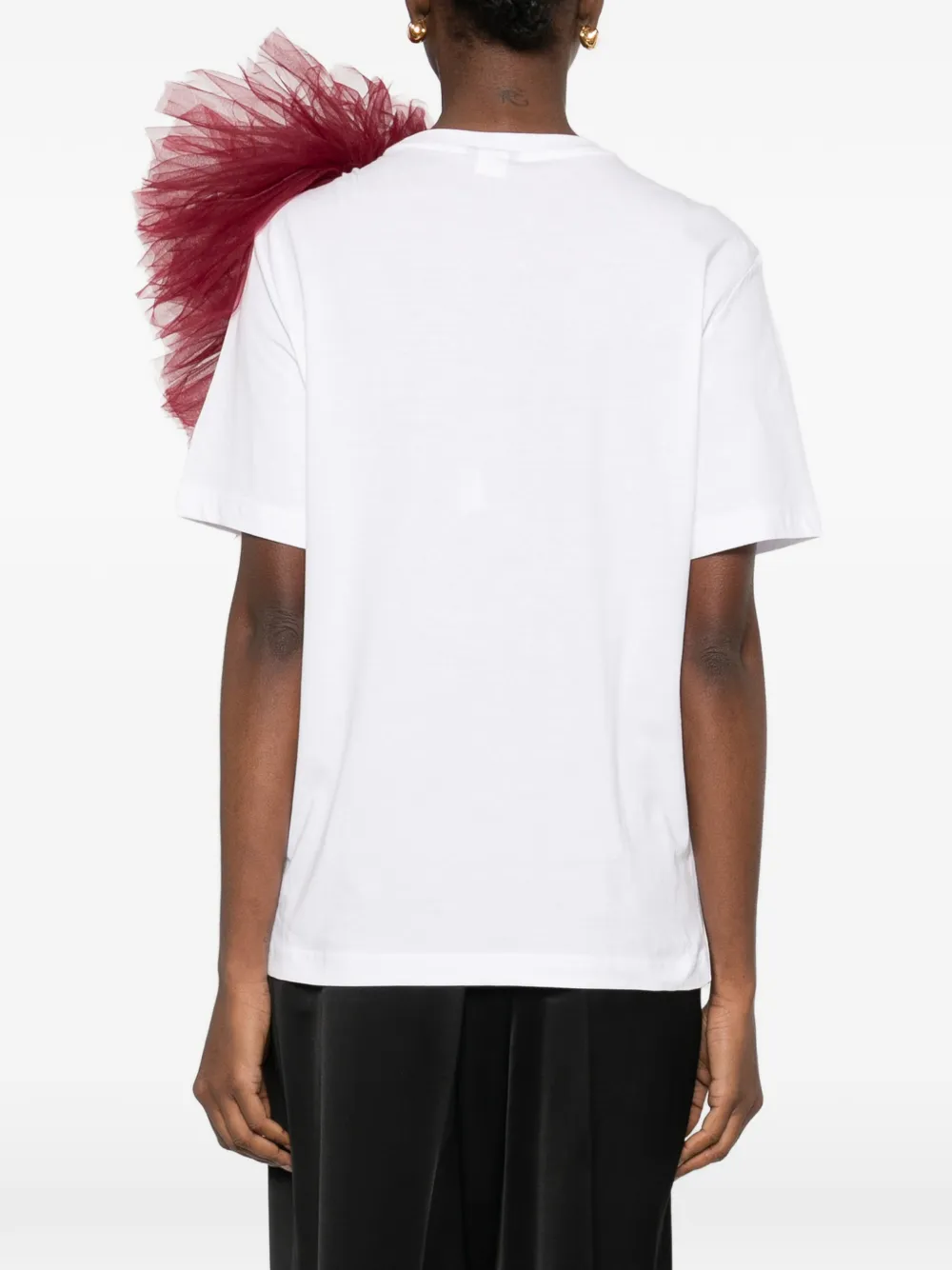 Ruffled-Detail T-Shirt