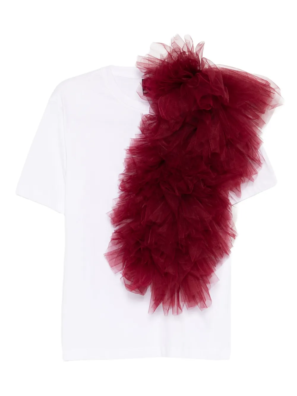 Alchemy ruffled-detail T-shirt - Weiß