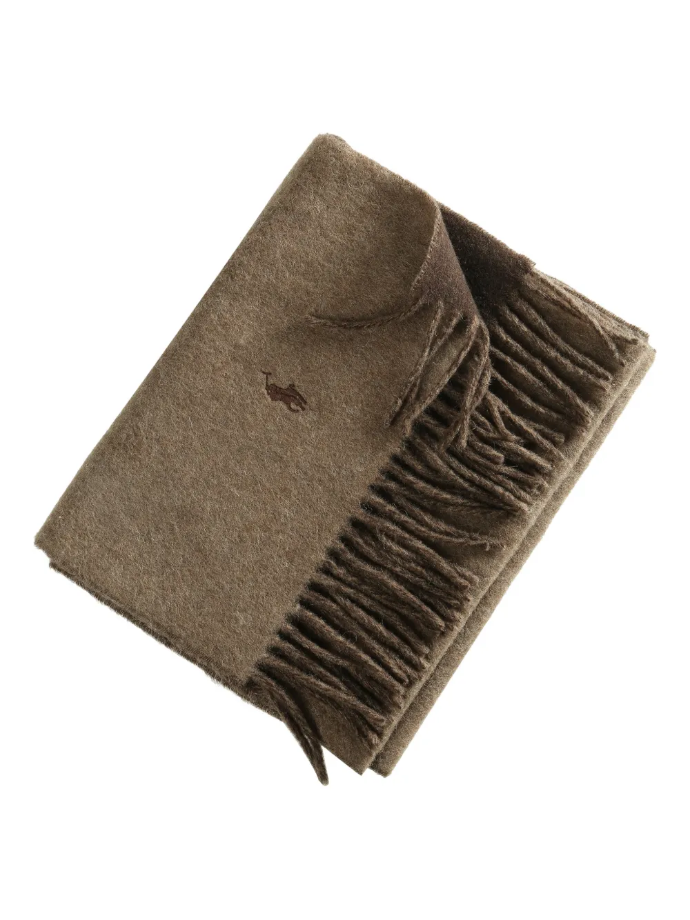 Polo Ralph Lauren embroidered-logo scarf - Marrone