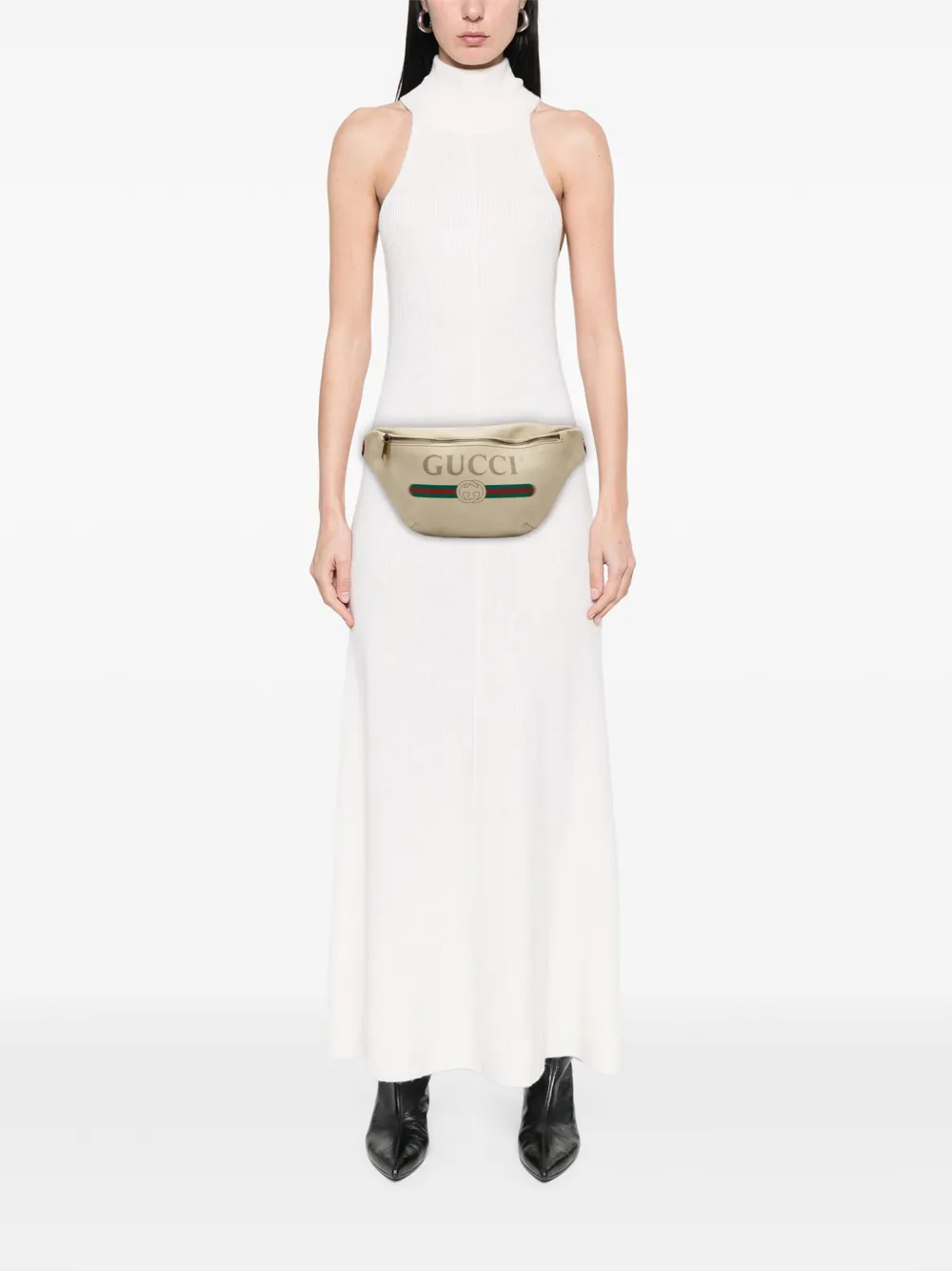 Gucci Pre-Owned Marsupio in pelle con logo 2000-2015 - Bianco