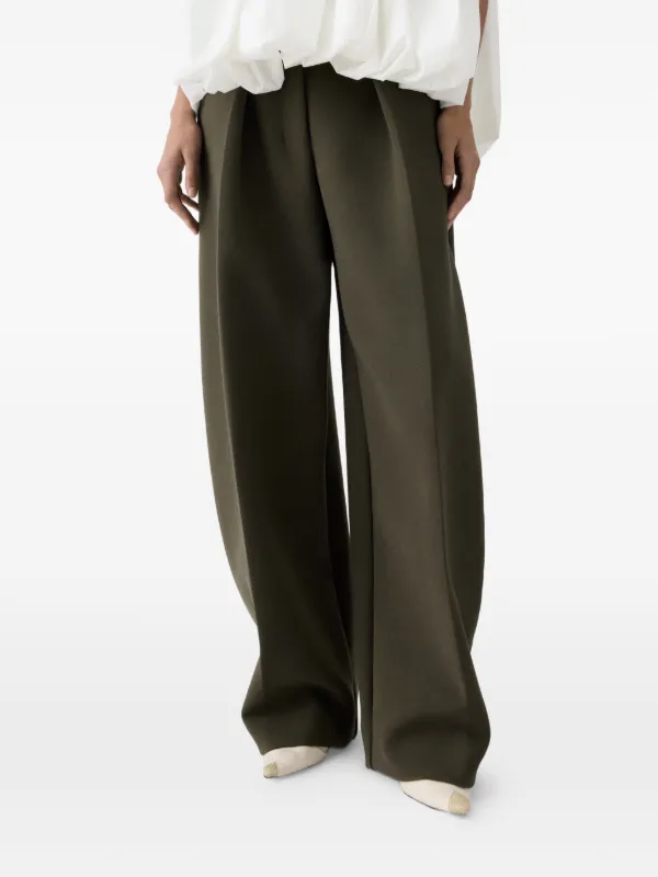 て*ん様 jacquemus パンツ Jacquemus The Ovalo Pleated Trousers | Green | FARFETCH