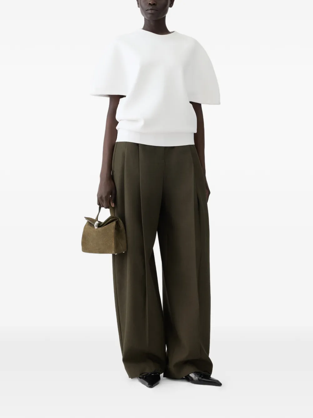  Jacquemus Pleated-front Tailored Trousers - Green 